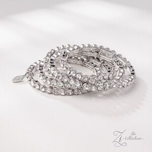 Elegant Silver Crystal Bracelet